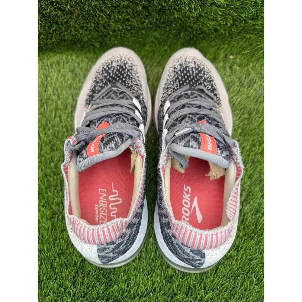 Brooks Bedlam 1202721B137 Athletic Sneaker Women's 9B Gray Knit Jogging Running